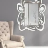 Specchio Decorativo da Parete Design Grande Moderno Bianco e Cacao - Bocchio