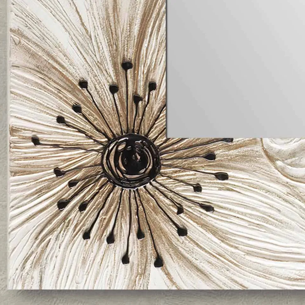 Specchio di design da parete a doppia elle made in Italy Sabbiate