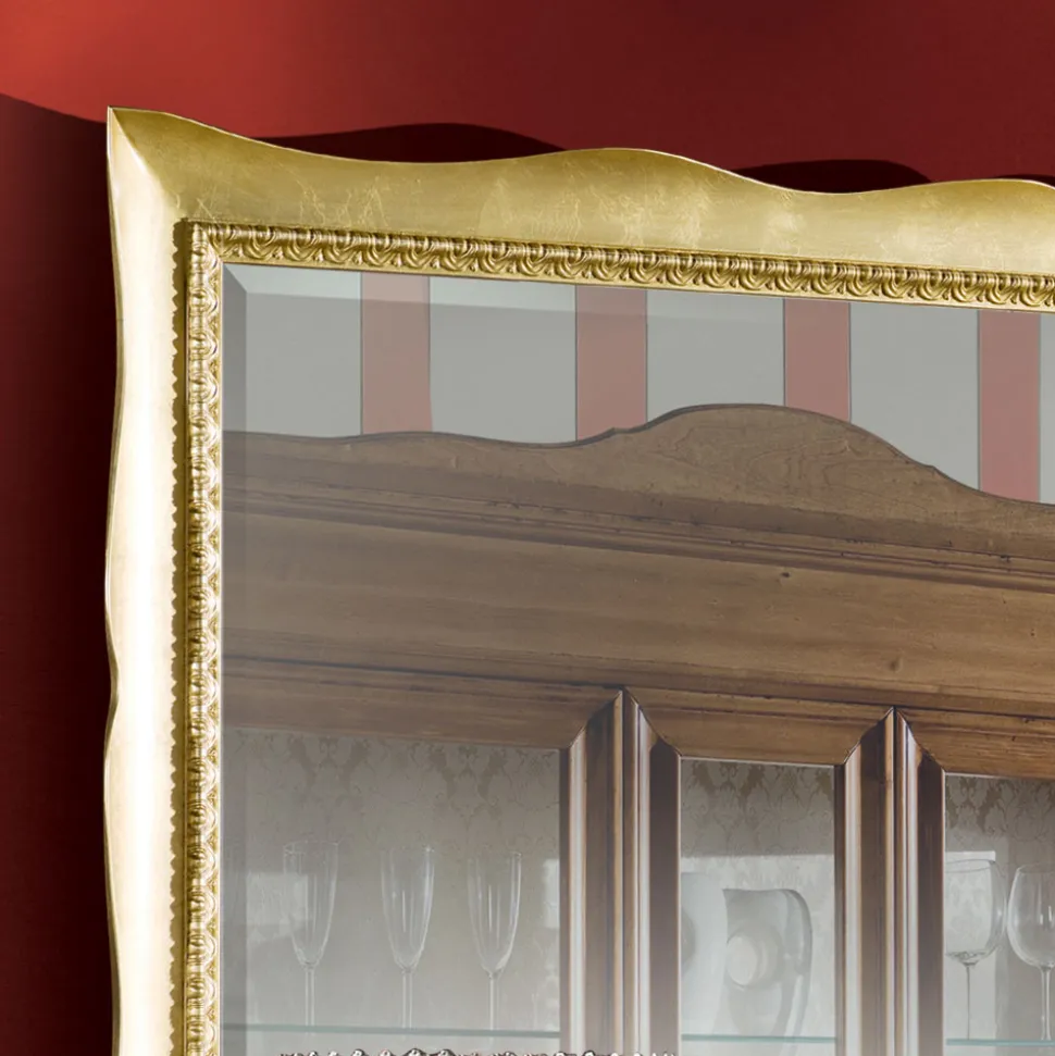 Specchio Rettangolare con Cornice Sagomata Classica Made in Italy - Lara