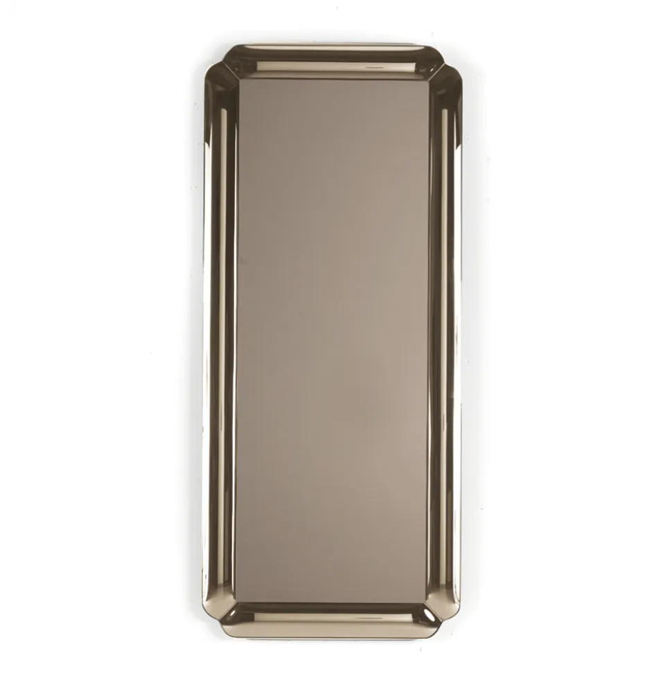Specchio Rettangolare con Cornice in Cristallo Fuso Made in Italy - Belinda