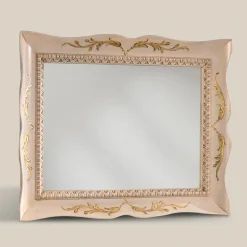 Specchio Rettangolare Legno Bianco Stile Classico Made in Italy - Florence