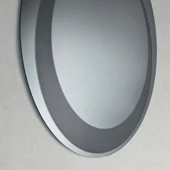 Specchio Rotondo da Parete con Decorazione Sabbiata Made in Italy - Annamaria