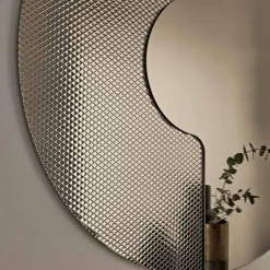 Specchio Rotondo da Parete con Inserto a Rete Made in Italy - Annabella