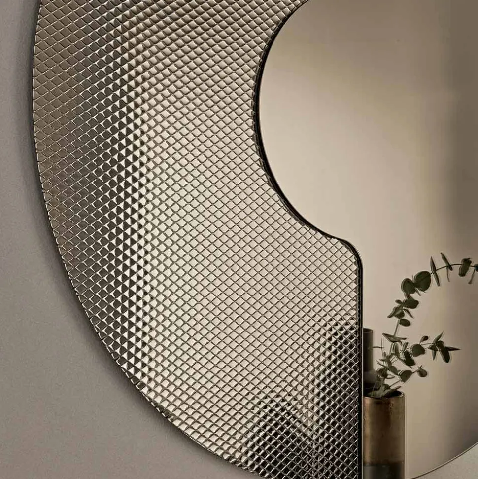 Specchio Rotondo da Parete con Inserto a Rete Made in Italy - Annabella