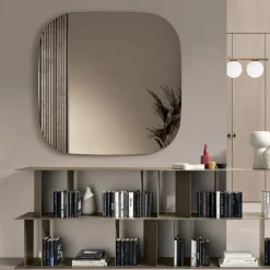 Specchio Sagomato con Inserto Rigato Made in Italy - Alessia