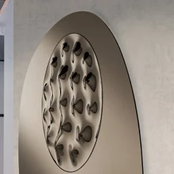 Specchio Sagomato Con Inserto in Vetro Mosso Made in Italy - Adalberta