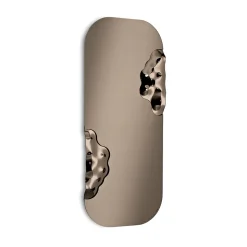 Specchio Sagomato Rettangolare Con Inserti in Vetro Mosso Made in Italy - Adelasia