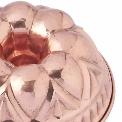 Stampo per Dolci Ciambella in Rame Stagnato a Mano Tondo con Decoro - Gianandrea