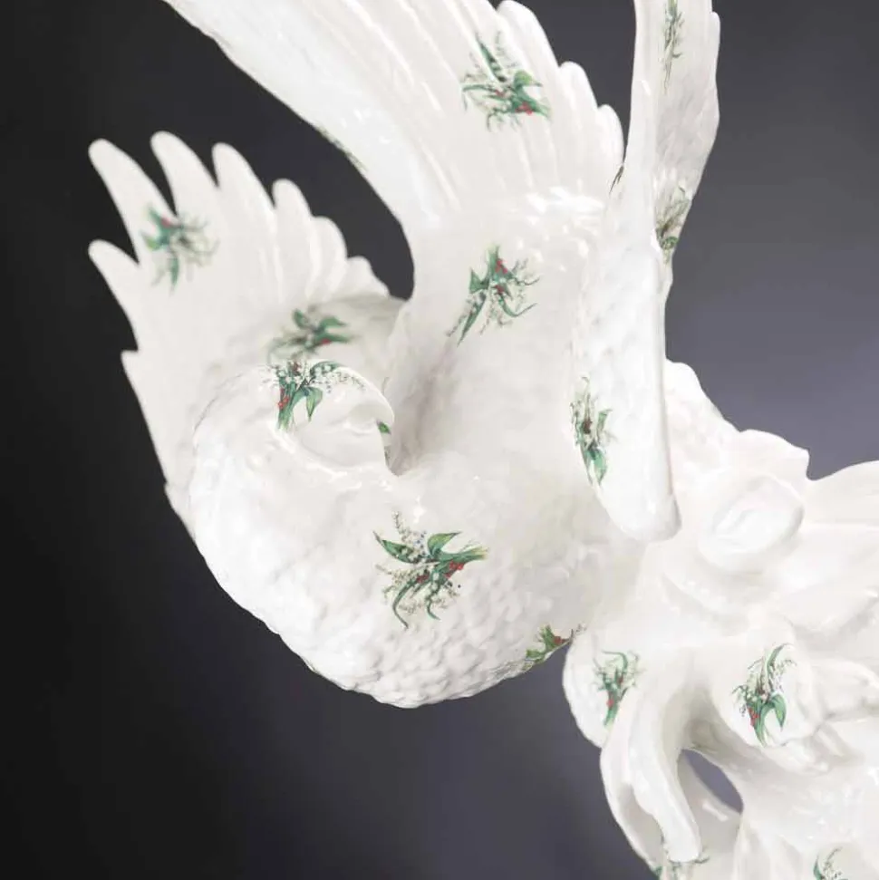 Statua a Forma di Pappagallo in Ceramica Lavorata a Mano in Italia - Pagallo