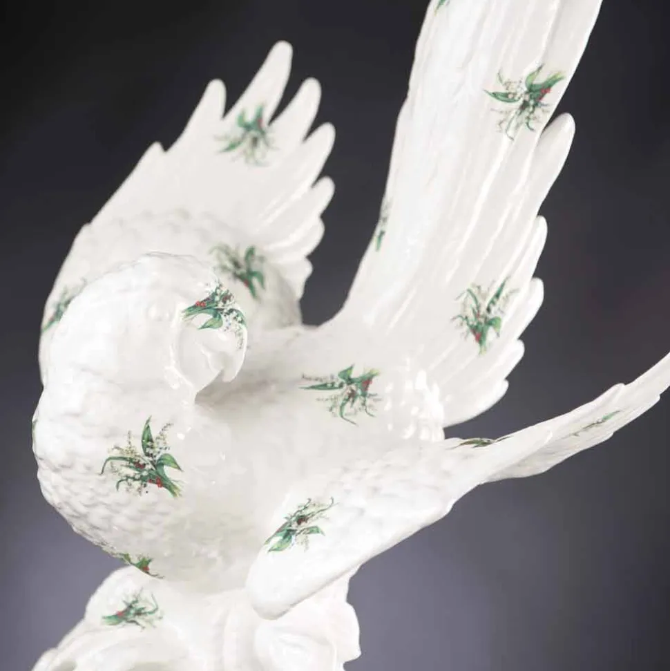 Statua a Forma di Pappagallo in Ceramica Lavorata a Mano in Italia - Pagallo