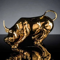 Statua a Forma di Toro in Ceramica Lavorata a Mano Made in Italy - Bulino