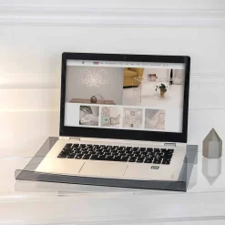Supporto per Laptop in Plexiglass Trasparente o Fumè Design 2 Pezzi - Nerdino