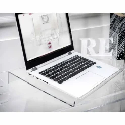 Supporto per Laptop in Plexiglass Trasparente o Fumè Design 2 Pezzi - Nerdino