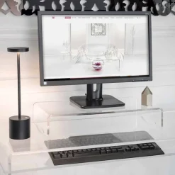 Supporto per Monitor in Plexiglass Trasparente o Fumè Design Italiano - Nerd