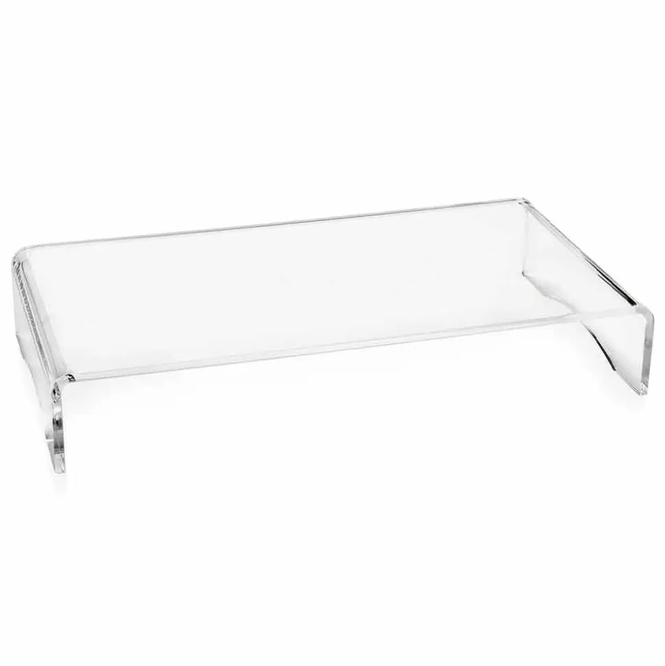 Supporto per Monitor in Plexiglass Trasparente o Fumè Design Italiano - Nerd