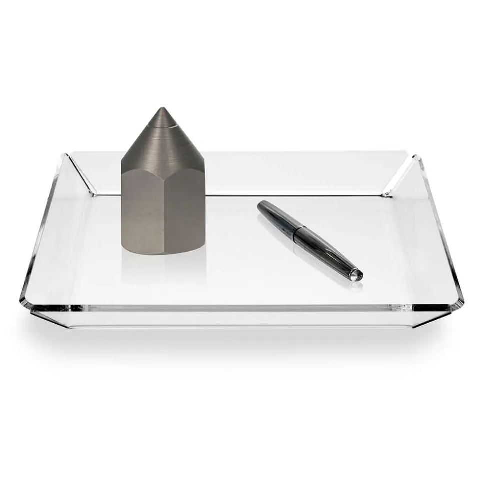 2 Svuotatasche di Design Moderno da Ingresso in Plexiglass Trasparente - Tonio