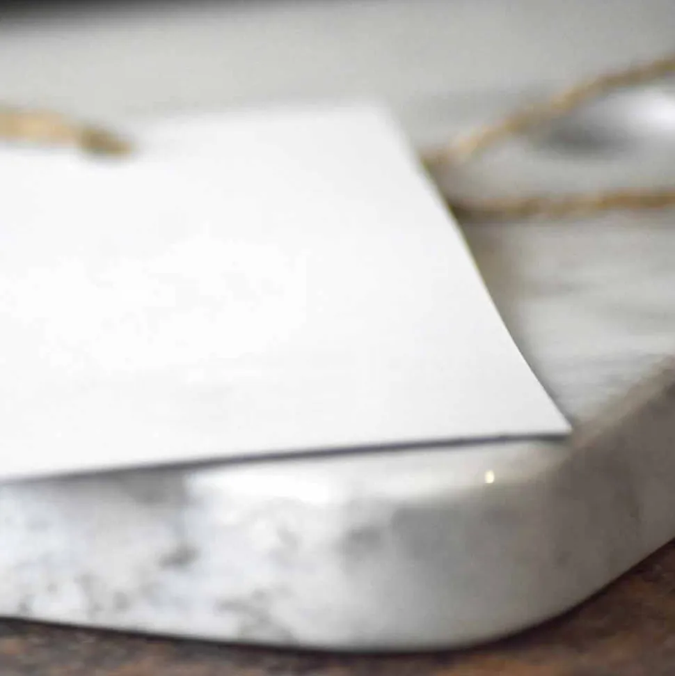Tagliere in Marmo Bianco di Carrarra di Design Made in Italy - Masha