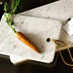 Tagliere in Marmo Bianco di Carrarra di Design Made in Italy - Masha