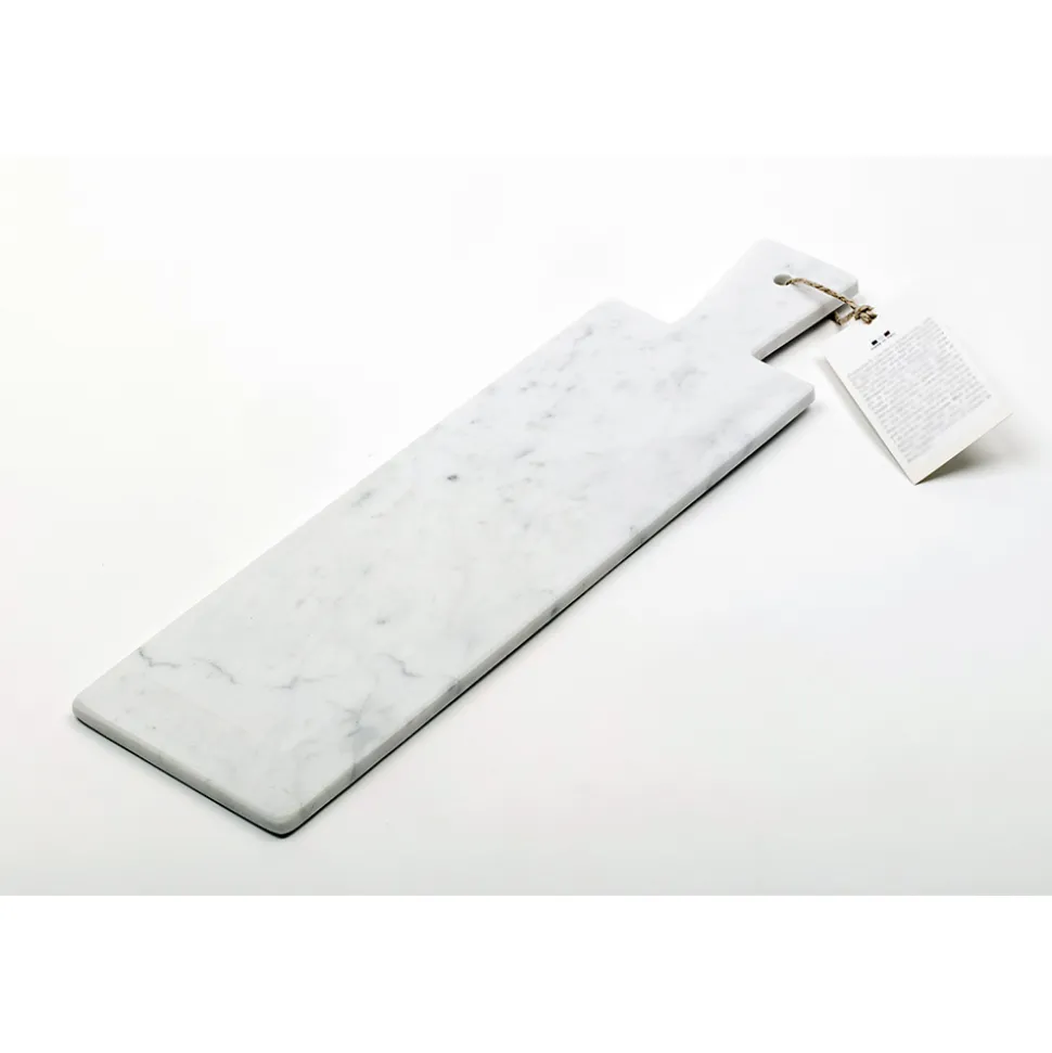 Tagliere Moderno in Marmo Bianco di Carrara Made in Italy - Biblon