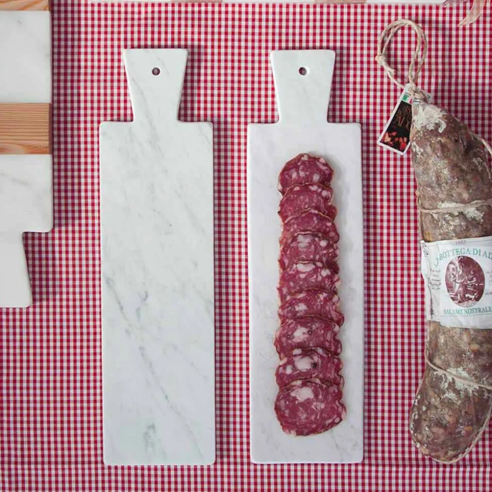 Tagliere Moderno in Marmo Bianco di Carrara Made in Italy - Biblon
