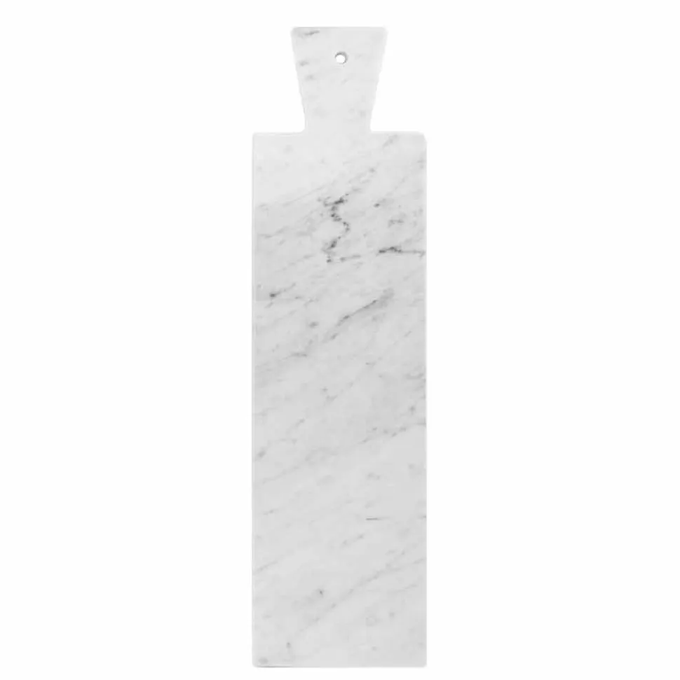 Tagliere Moderno in Marmo Bianco di Carrara Made in Italy - Biblon