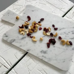 Tagliere Rettangolare in Marmo Bianco di Carrara Made in Italy - Ukai