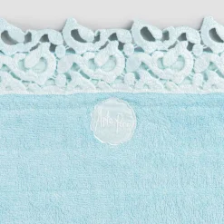 Tappeto per Bagno in Spugna Cotone e Lino con Pizzo Poema 2 Colori - Cuorotto