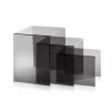 3 tavolini sovrapponibili fumé Amalia, design moderno, made in Italy