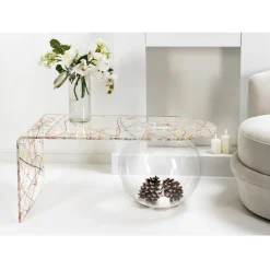 Tavolino a ponte moderno in plexiglass realizzato in Italia, Bolly