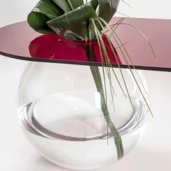 Tavolino a ponte moderno in plexiglass realizzato in Italia, Bolly