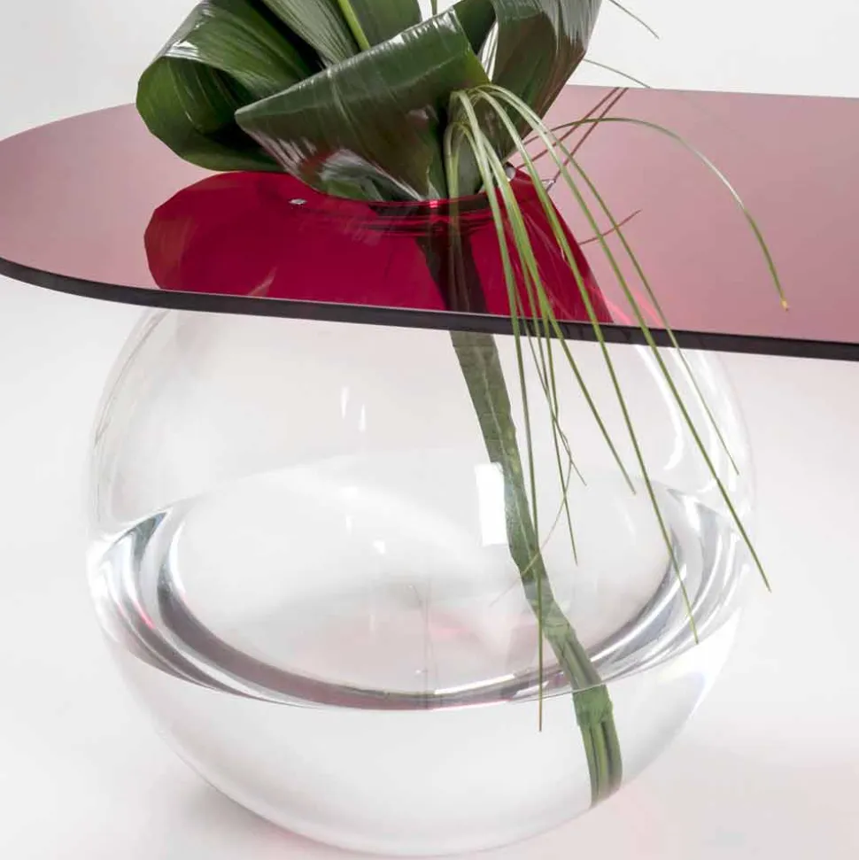 Tavolino a ponte moderno in plexiglass realizzato in Italia, Bolly