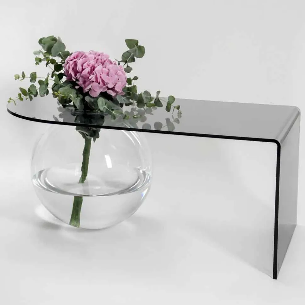 Tavolino a ponte moderno in plexiglass realizzato in Italia, Bolly