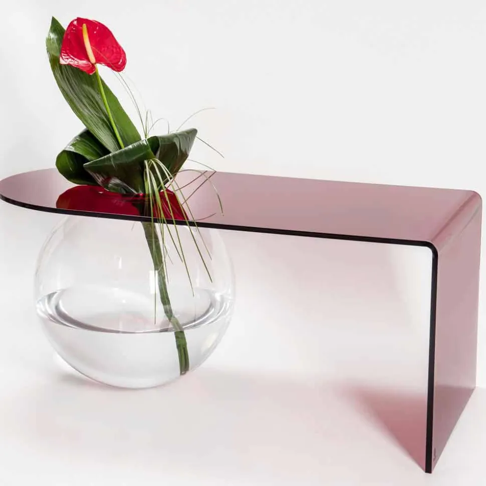 Tavolino a ponte moderno in plexiglass realizzato in Italia, Bolly