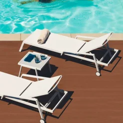 Tavolino Basso da Esterno in Alluminio e HPL di Design Moderno - Carmine2