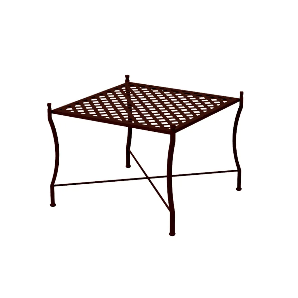 Tavolino Basso da Esterno Pieghevole in Acciaio Zincato Made in Italy - Selvaggia