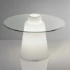 Tavolino basso luminoso Slide Peak H50 cm im polietilene e vetro