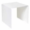 Tavolino bianco design moderno 50x50cm Terry Big, made in Italy