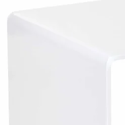 Tavolino bianco design moderno 50x50cm Terry Big, made in Italy