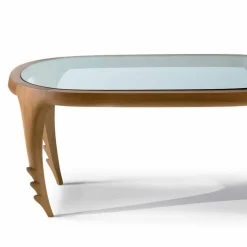 Tavolino cocktail design moderno in legno L 97x P68 cm Cecilia