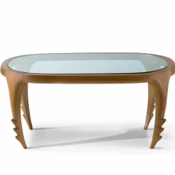 Tavolino cocktail design moderno in legno L 97x P68 cm Cecilia