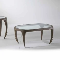 Tavolino cocktail design moderno in legno L 97x P68 cm Cecilia