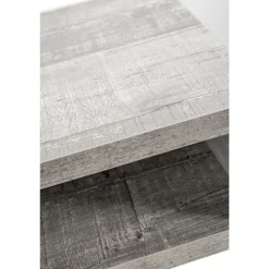 Tavolino Comodino di Design in Plexiglass Trasparente e Legno - Pascoli