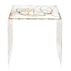 Tavolino Comodino in Plexiglass Trasparente e Colorato 2 Misure - Pelere