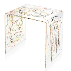 Tavolino Comodino in Plexiglass Trasparente e Colorato 2 Misure - Pelere