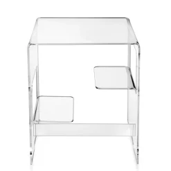 Tavolino Comodino in Plexiglass Trasparente o Fumè Made in Italy - Lollao