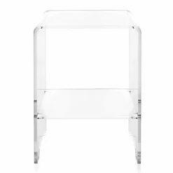 Tavolino / comodino trasparente design moderno Mimi, made in Italy