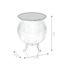 Tavolino Contenitore Multiuso in Plexiglass Trasparente Made in Italy - Scar