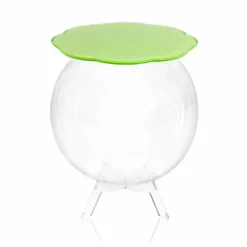 Tavolino / contenitore tondo verde Biffy,design moderno made in Italy