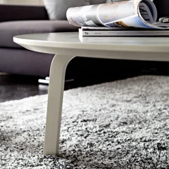 Tavolino da Caffè con Piano Rotondo in Mdf Laccato Realizzato in Italia - Tobiko