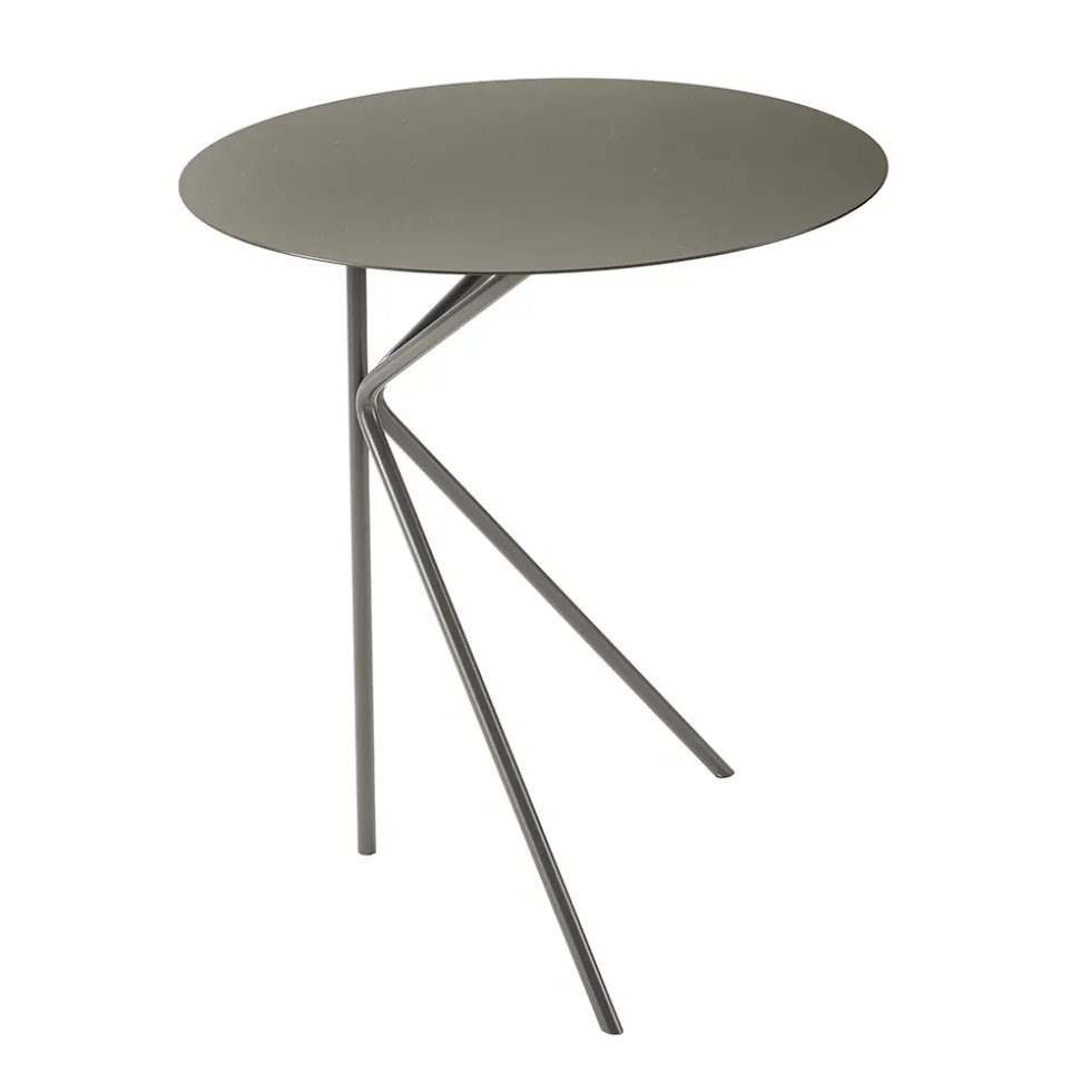 Tavolino da Caffè in Metallo Tondo, Design in Vari Colori e 2 Misure - Olesya